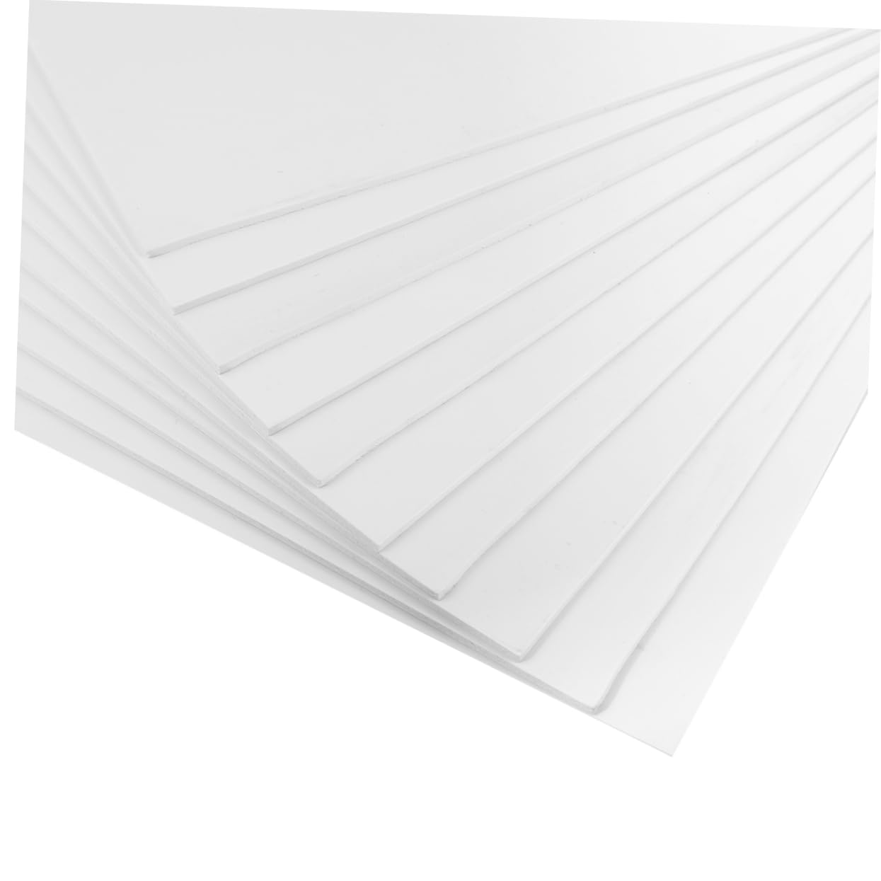 10 Pezzi Pannelli in Pvc Espanso Bianco per Modelli Paesaggistici Micro, Materiale Pratico e Resistente per Lavoretti Creativi Fai da Te