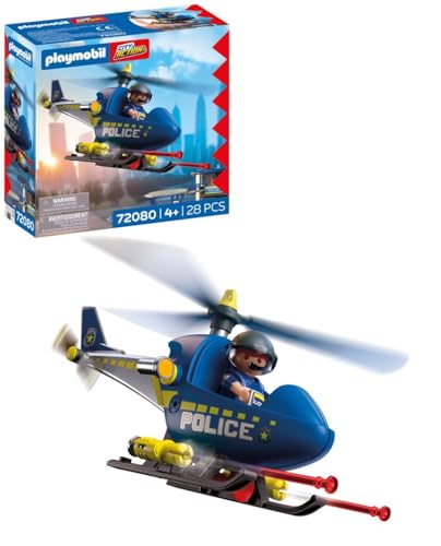 PLAYMOBIL | City Action | Helicóptero de policía | con Agente de