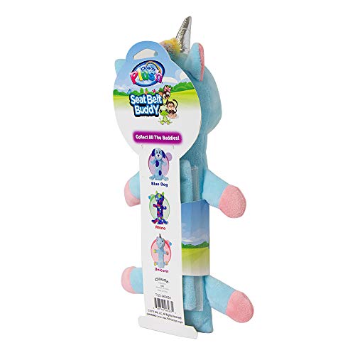 Image of Cloudz Kids Super Soft N' Cuddly Seat Belt Buddy XL Travel Pillow. Keep Your Kids Comfy and Supported at Home or On The Go! - Unicorn
