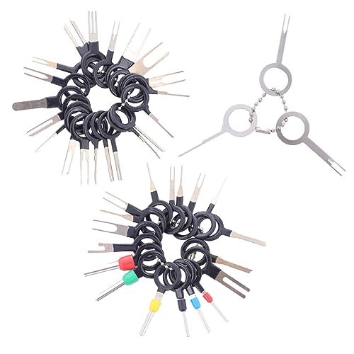 Cabilock 1 Set Automotive Terminal Removal Tool Connector Pin Release Extractor for Effortless Wire Harness Disassembly Durable Design with Ring Handle for Motorcycles