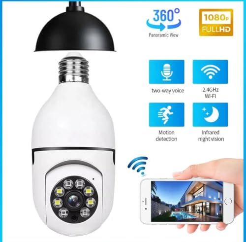 Image of Jaxter Smart Security Shape 360 Camera 1080p Wireless PTZ CCTV - Easy Install Indoor Night Light Vision,Motion Sensor Lights, 24x7 Recording,Two Way Talk, Mic (R02)