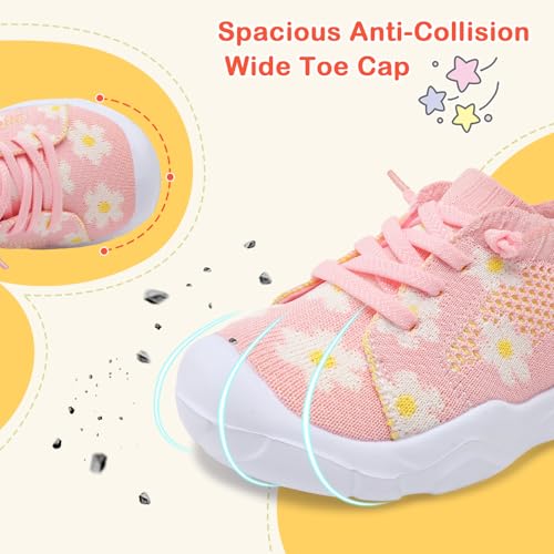 Image of LeIsfIt Toddler Shoes Boys Girls Wide Toe Box Breathable Slip-On Sneakers Kids Lightweight Barefoot Feel Shoes for Everyday Play