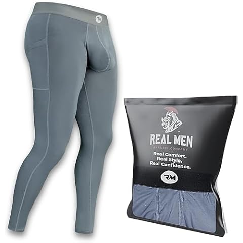 Real Men 28in Modal Leggings Leggings D Pouch Lrg 1pk Gry Cover