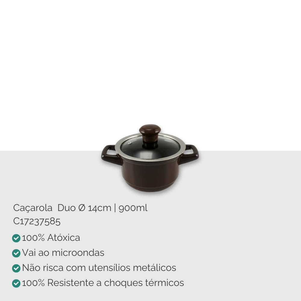 Ceraflame Conjunto Duo 4 Peças - Chocolate : Amazon.com.br: Cozinha