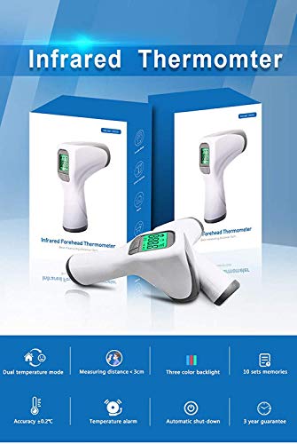 ALICN Thermometer Forehead Thermometer Accurate Instant Readings No Contactal Digital Infrared Professional Thermometer AET-R1B1-GT2 - Thumbnail 6