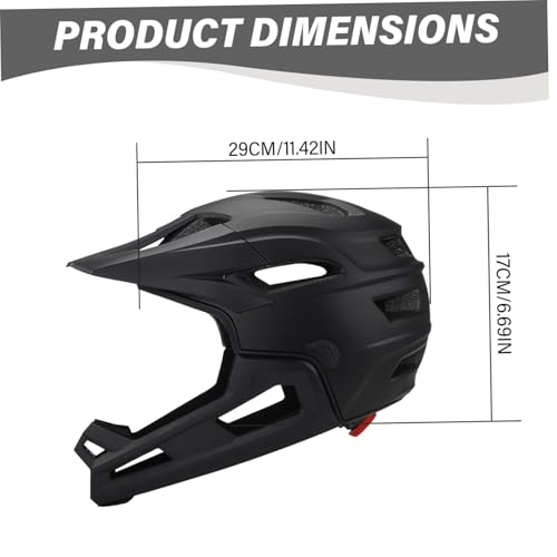 Casco de bicicleta de montaña integral negro con visera desmontable unisex 5