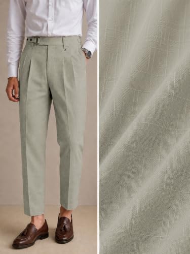 Image of TAGDO Men's Solid Colour Pant with Pocket || Casual Trosuer || Formal Trouser || Formal Slim Fit Pleated Pants for Men (2049)