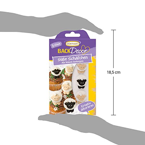 3. Bild von Günthart BackDecor süße Schäfchen | Schafe aus Zucker | essbare Dekoration für Süßspeisen | geeignet für Kuchen und Cupcakes | Scharfe mit dunklen und hellen Köpfen