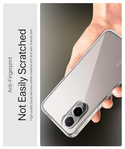 Image of COVERBLACK Soft Rubber Silicon Clear Case Back Cover Compatible for Poco c85x 5g - Transparent