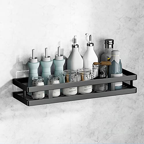 Estante de pared de 40 cm, estante de cocina sin taladro, soportes para tarros para el hogar, cocina, baño y balcón