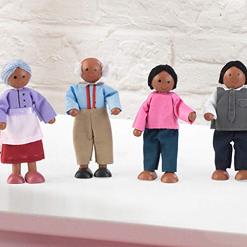 Kidkraft Wooden Poseable Doll Family Of 7 - African American, Gift For Ages 3+ #TOP3