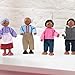 KidKraft Wooden Poseable Doll Family of 7 - African American, Gift for Ages 3+