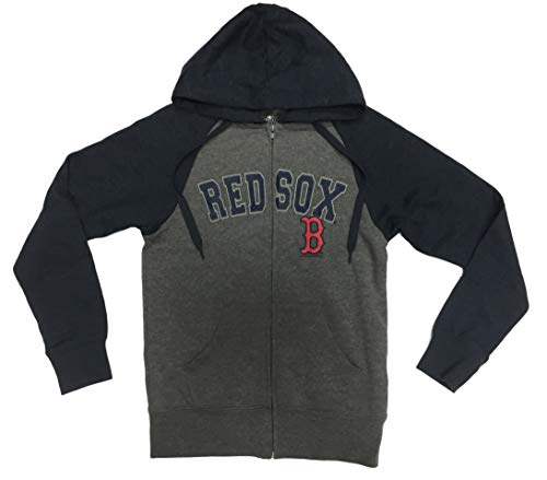 Campus Lifestyle Boston Red Sox Women's Full Zip Drawstring Hoodie (X-Small 0/2)