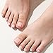GLAMERMAID Press on Toenails, Airy Nude Gel Glue on Toe Nails, Glossy Toe Nails Reusable UV Finish Fake Nails Acrylic False Nails Manicure Kits for Women