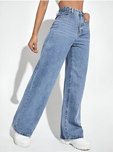 Image of Ben Martin Women High Rise High Waist Stretchable Baggy Oversized Loose Fit Casual Wear Denim Jeans