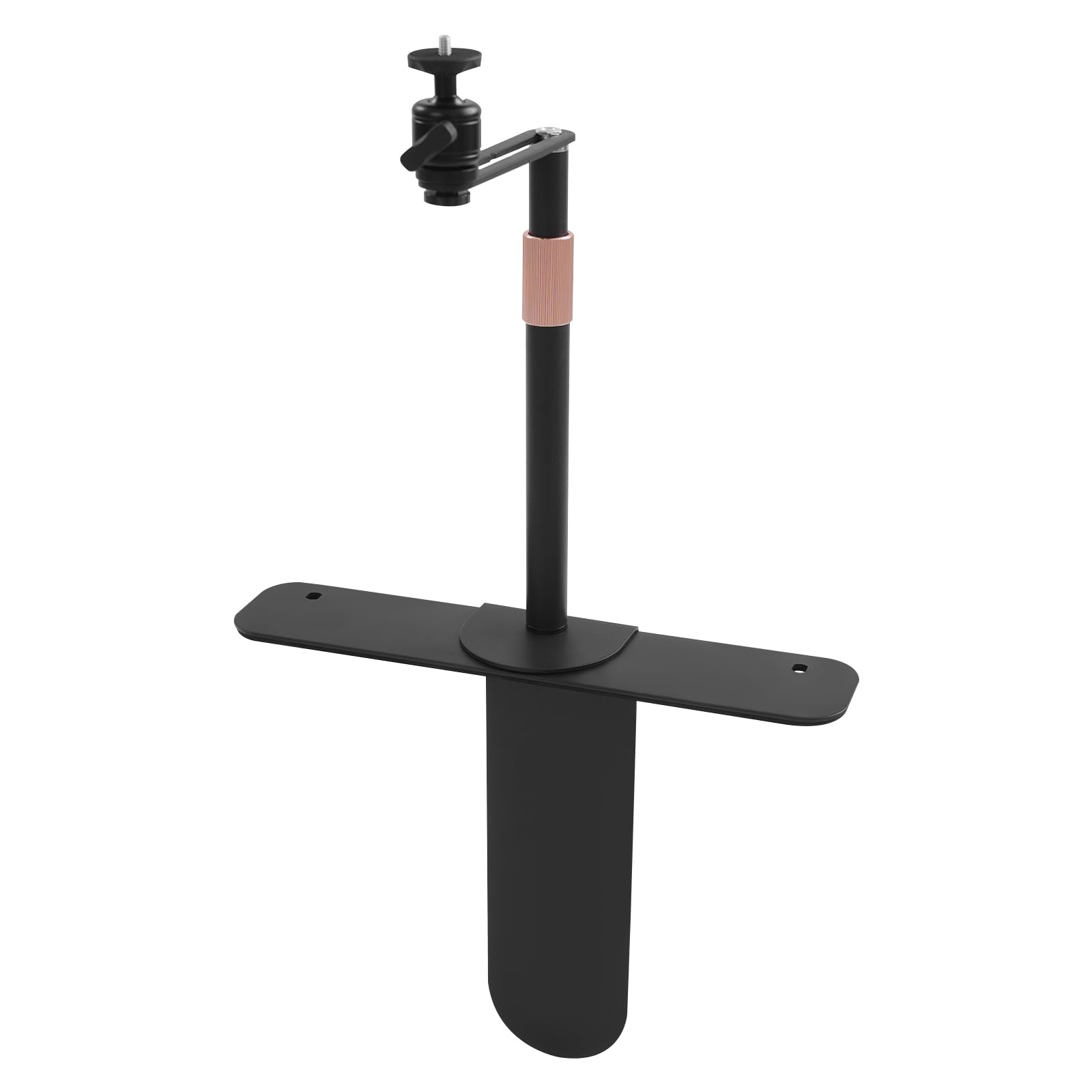 Support de projecteur, pivotant à 360°, réglable en hauteur, support de projecteur caché avec interface à vis 1/4", mini support de sol pour lit et canapé, noir