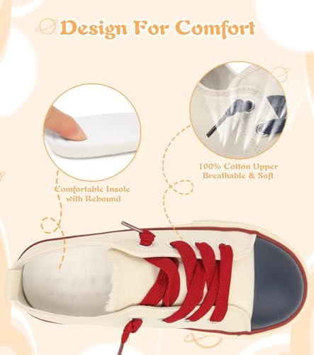 Image of Toddler Little Kid Cushioned Canvas Shoes Slip On Sneakers Soft and Durable
