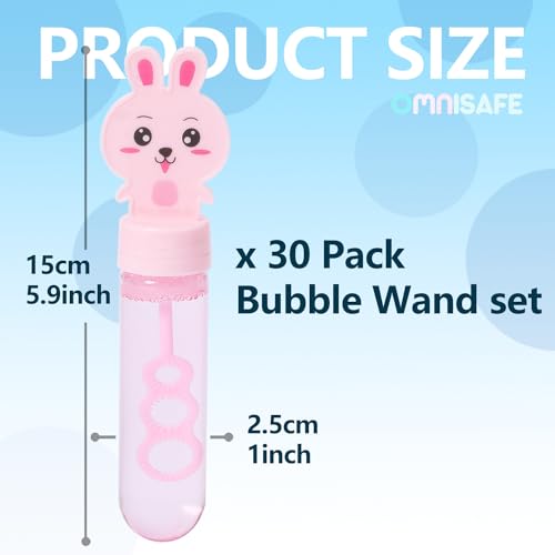 Omnisafe OMNBWEV2029 30 Pack 1Oz Mini Bubble Wands Bulk thumb #1