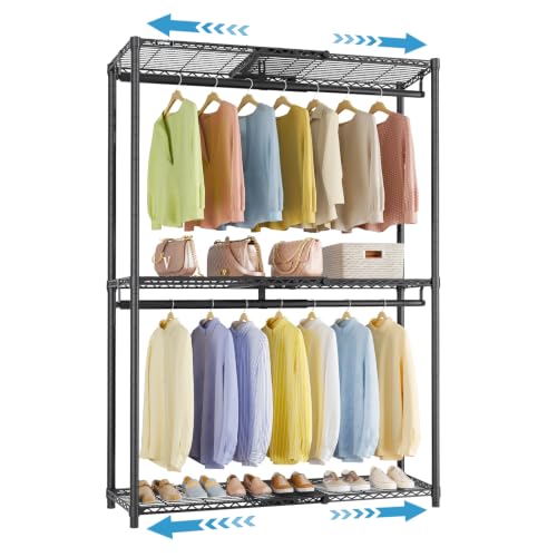 Image of VIPEK X1 Max Expandable Clothes Rack, 7ft Extra Tall Closet System, Black