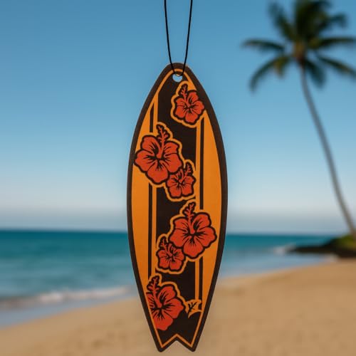 Image of Outdoor Adventure Car Air Freshener 4 Pack Scented With Premium Oils By Fresh Fresheners (Surfboard)
