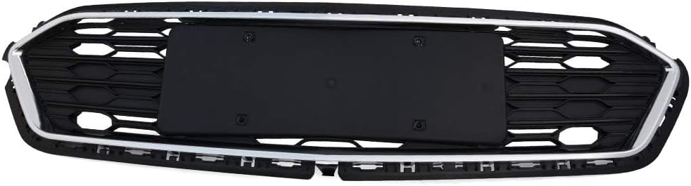 G-PLUS Honeycomb Grille Mesh Assembly Black Covers, Compatible with Chevy Cruze 2016 2017 2018 Automotive Car Front Bumper Lower Grille