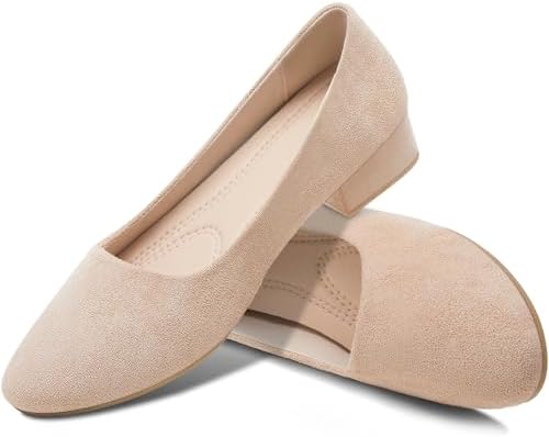 AISFAES Women Pumps Low Chunky Rounded Toe Heels Healed Dress Pum...