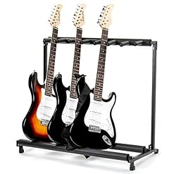 Display4top portant pour 7 Guitares par – Support pour guitare portable noir. Rembourrage pour guitare classique… - Les Beatles, Paul McCartney, John Lennon, RIngo Starr, George Harrison Display4top portant pour 7 Guitares par - Support pour guitare portable noir. Rembourrage pour guitare classique… – Image 3
