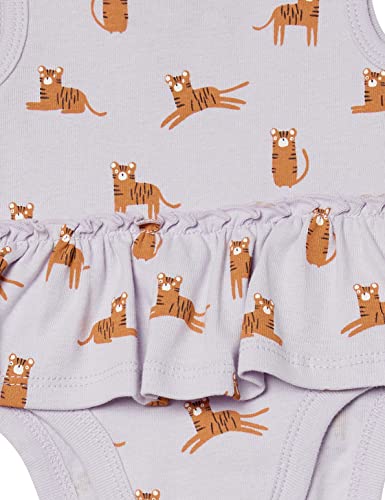 Amazon Essentials Baby Girls' Sleeveless Bodysuit Dress, Pack Of 3, Grey Cat/Lilac Stripe/Dots, 0-3 Months #TOP3