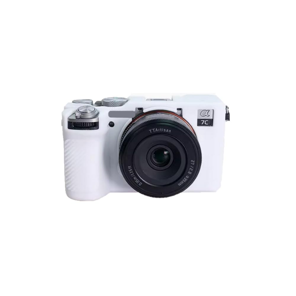 Miękki silikonowy futerał na aparat biały gumowy pancerz skórka osłona korpusu ochraniacz do aparatu Sony Alpha a7CR
