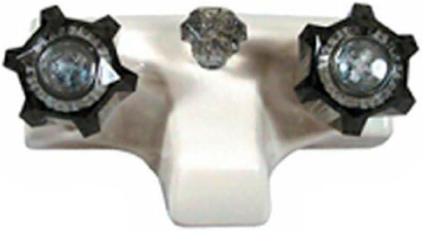 LaSalle Bristol 20351P21 Utopia Parchment Finish 4" Plastic Tub and Shower Diverter with Smoke Handles