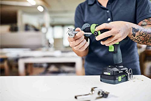 Festool Akku-Schlagbohrschrauber TPC 18/4 5,0/4,0 I-Set/XL QUADRIVE (mit Akkupacks, Schnellladegerät, Werkzeugfutter, Schnellspannbohrfutter, Zusatzhandgriff, Winkelvorsatz,Bitkassette), im Systainer – Bild 4