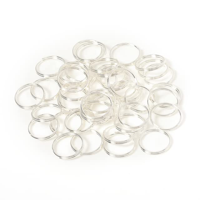 690 Anelli Portachiavi Metallici Argento - Kit Anelli Aperti 4/5/6/8/10/12 Mm In Scatola Trasparente Per Fai Da Te - 4