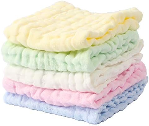 Baby Muslin Washcloths and Towels,12"x12" Reusable Wipes, Best for Shower Gift