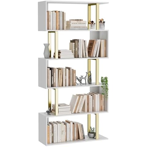Gadroad 5 Tier S-Shaped Bookcase Cover