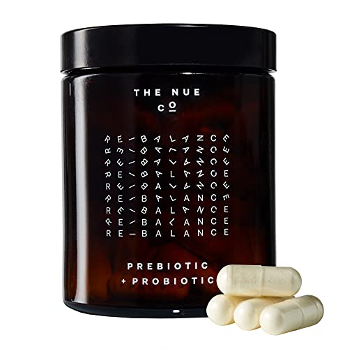 The Nue Co. Natural Prebiotic + Probiotic - IBS Relief - Supports Gut Health, Immunity, and Skin - Spore Based Bacteria - Vegan - Organic - Time-Delayed - 30 Day Supply