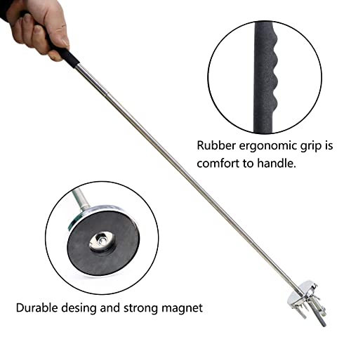 Evecad Magnetic Pickup Tool, Telescoping Magnet Sweeper, Screws Parts Finder With 18Lbs Magnetic Pull Capacity, Nail Magnet, Extendable Telescoping Magnetic Pickup Tool, Retractable From 8 To 34 Inch #TOP2