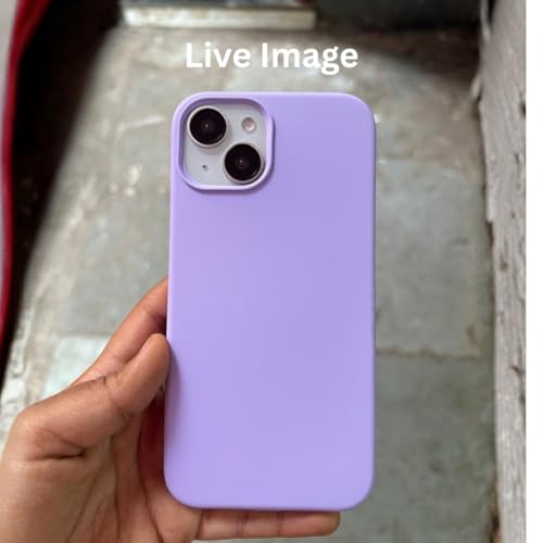 Image of Liquid Silicone Case Compatible for iPhone 15 Lavender | Slim Back Cover | Soft Touch Bumper | Shockproof Drop Protection | Microfiber Cloth Inside | Sleek Solid Design