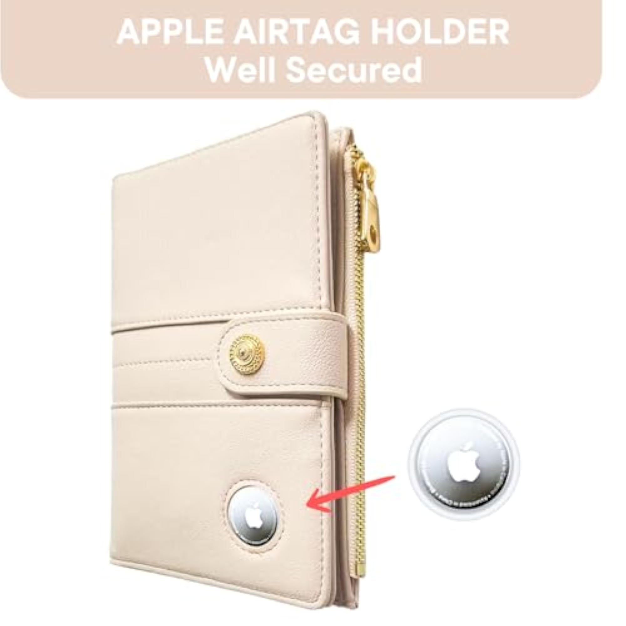 Airtag Passport Holder with RFID Blocking for Women