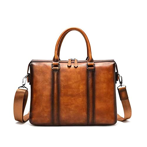 Briefcase Male Layer Cowhide Crossbody Bag Large Capacity Business Travel Handbag Multifunctional
