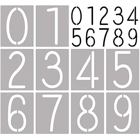 12inch Large Number Stencil 0-9 Number Stencils Mailbox/House Address/Wedding Table/Birthday Cake/Curb/Parking Templates Cover