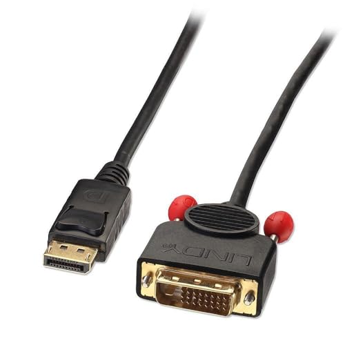 Cable DisplayPort a DVI LINDY de 3m para teletrabajo con doble pantalla