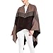 Women's Shawl Wrap Poncho Ruana Cape Cardigan Sweater Open Front for Travel Flight Cruises (PC04-3)