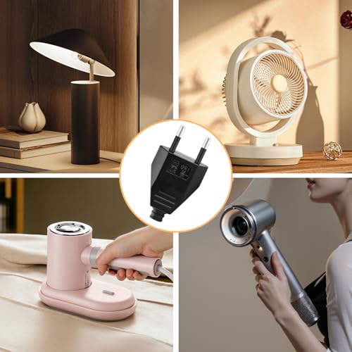 Stücke Eurokupplung Flach, Euro Kupplung 230v Flach,Schuko Kupplung Flach, Eurostecker Flach für Schuko Stecker Flach(Weiß),Kupplung 230V (Black, 6 Stücke)