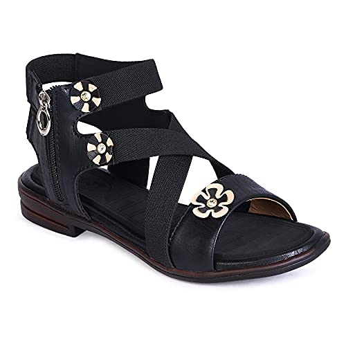 perfect step Women Open Toe Flat Sandals| Women Fashion Sandal| Fancy sandal | Sandals for Womens (Black, ABD_39) (B09HN4DTCZ) Amazon Price History, Amazon Price Tracker