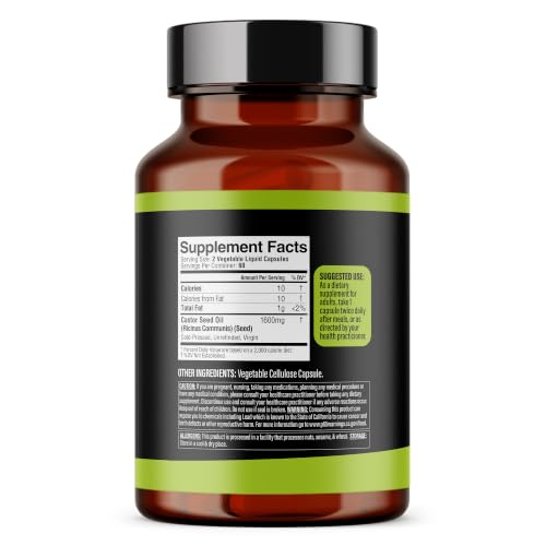 Image of Dr. HERBALIST Castor Oil Softgels 1600mg, Cold Pressed, Halal 120ct