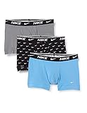 regular fit Nike 0000KE1008-9JI Trunk Boxer Mens Swoosh Print/Grey/Uni. Blue M