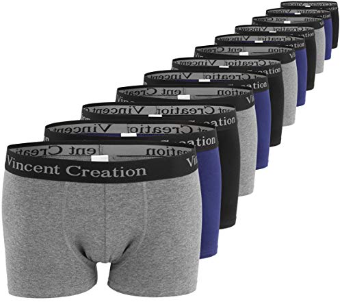 Vincent Creation 12er Pack Herren Boxershorts Retroshorts Hipster Fitted, Gemischt, Gr. L