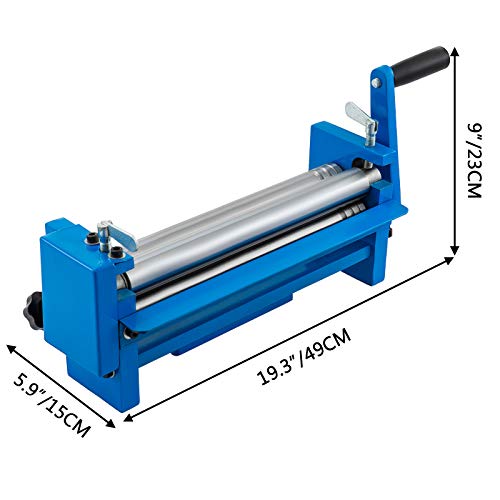Mophorn 12.6 in. Slip Roll Roller Metal Plate Bending Round Machine, Slip Roll Machine Up to 22 Gauge Steel, Sheet Metal Roller, Slip Rolling Bending Machine with Two Removable Rollers
