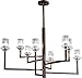 Fine Art Lamps 879140ST Neuilly Chandelier, 8-Light 200 Total Watts, Bronze
