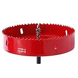 oeffnen Sie Eisen als 5 mm, oeffnen Sie zuerst etwa 1 mm tief und positionieren Sie dann den Bohrer entlang der Schnittfuge durch ein Loch, das durchbohrt wird.